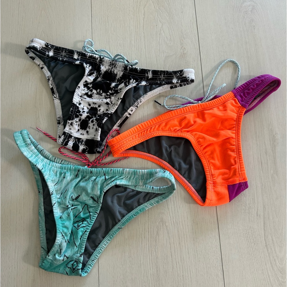 JOLYN Swim 3 Bottoms Bundle - Size Small Various Colors.